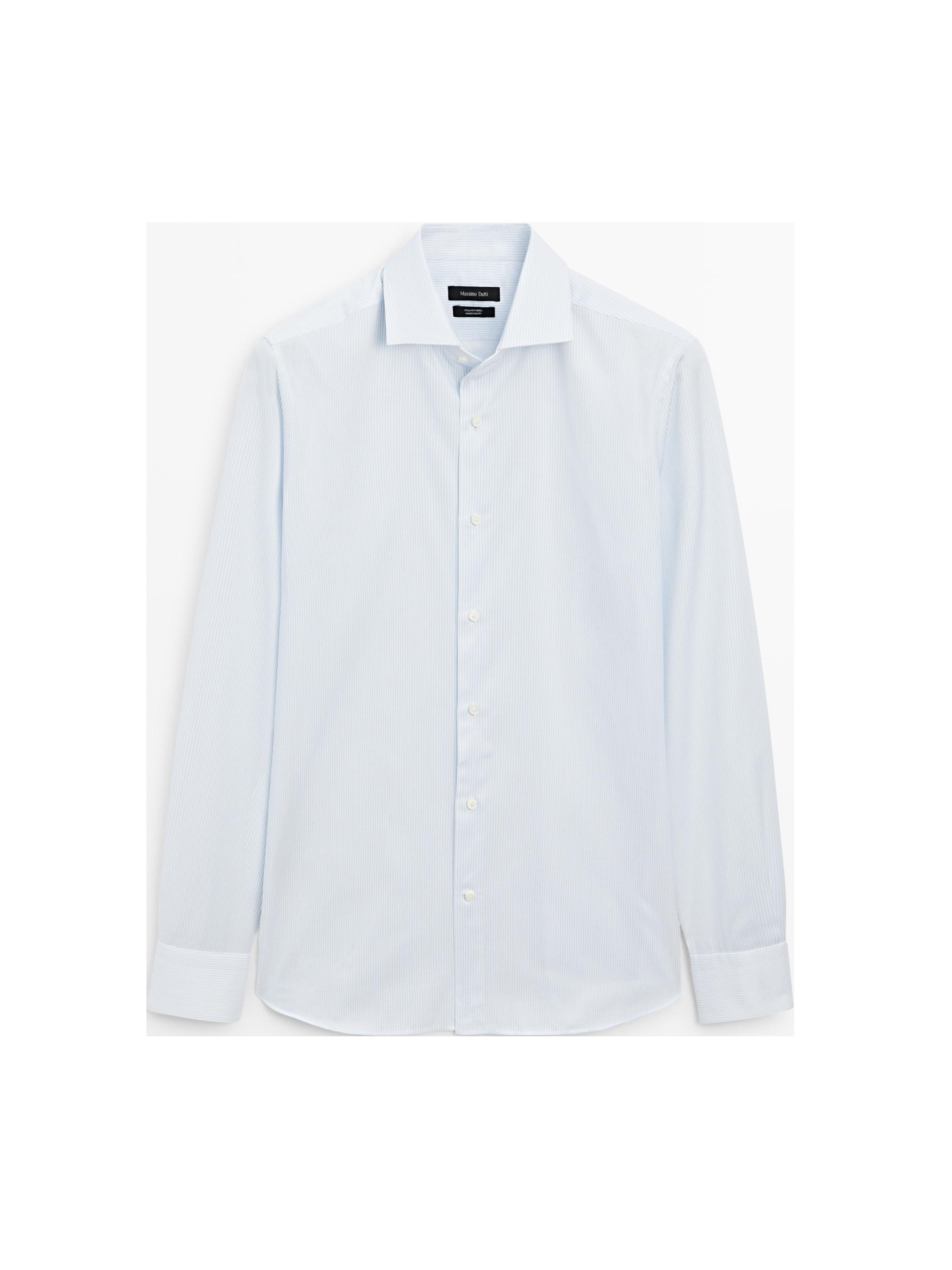 Slim fit 100% cotton double stripe shirt